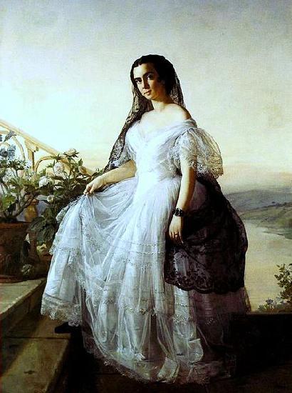 Francois-Auguste Biard Portrait of a woman France oil painting art